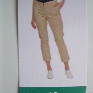 Nautica Jeans Company Women's Montauk Chino  Ankle Trouser Pants Khaki 10, 12